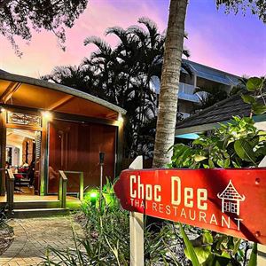 Indulging in the vibrant flavors of authentic Thai cuisine at Choc Dee Thai Restaurant.