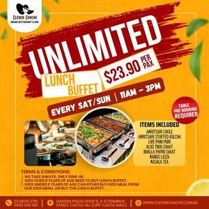 Unlimited Lunch Buffet on Saturday