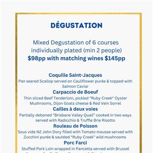 Degustation at The French Table
