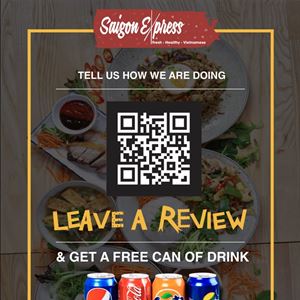 LEAVE A REVIEW TO GET FREE DRINK