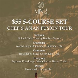 $55 5-course Asian Fusion Tour Set