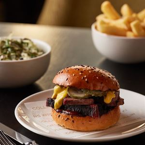 $25 Burger and Chips for Lunch