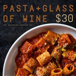 PASTA + GLASS OF WINE 