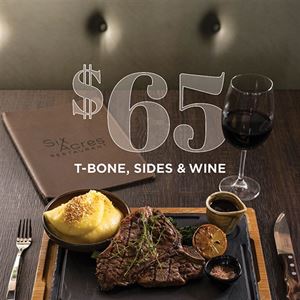 $65 Steak, sides & Wine