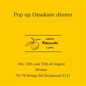 Pop Up dinner @ Oster in August