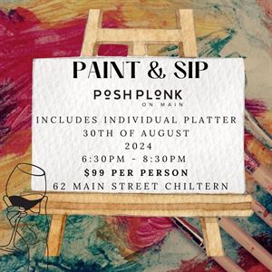 Paint and Sip at Posh Plonk on Main 