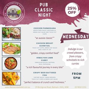 Wednesday Night - Pub Classic Night!