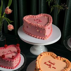 Heart-shaped cakes