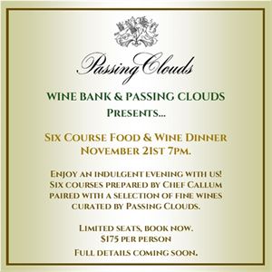 Passing Clouds Dinner