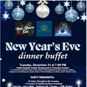 New Year's Eve Celebrations at Delhi Heights Indian Restaurant Dural