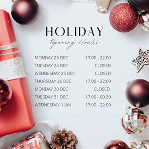 Holiday Opening hours