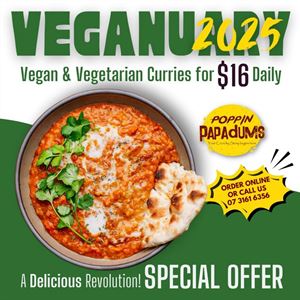 Celebrate Veganuary All January at Poppin Papadums! 