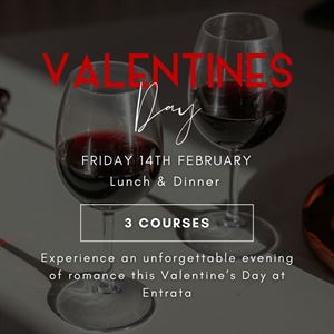 Love, Wine & a $155pp 3-Course Meal This Valentine’s at Entrata!