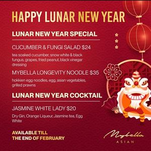 Come Celebrate Luna New Year at Mybella Asian 