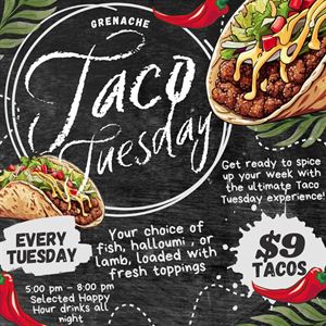 Taco Tuesday Plus All Night Happy Hour!