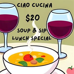 Soup & Sip Winter lunch special 
