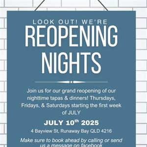 Look Out! We're Reopening Nights