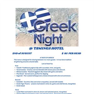 A Taste of Greece – 2nd August 