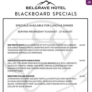 BLACKBOARD DINING SPECIALS