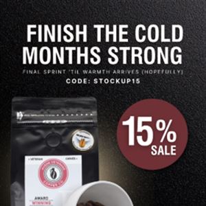 15% off Coffee, Tea & Hot Chocolate