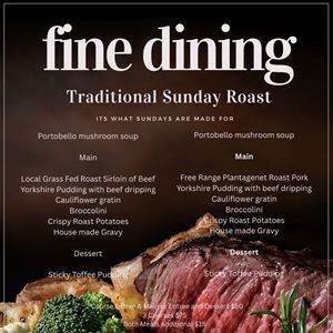 Garrison Fine Dining Sunday Roast