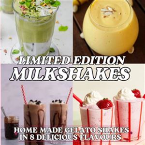 Home-made Gelato Shakes in 8 Delicious Flavours