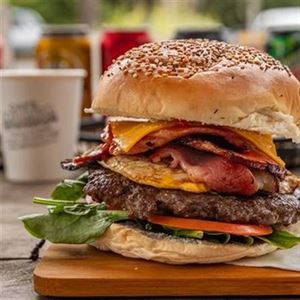 Burgers at Cafe Moana
