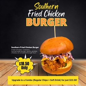Southern Fried Chicken Burger – $18.50