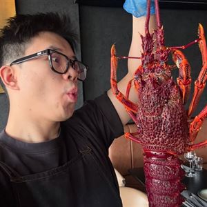 SA Rock Lobster on the Hibachi
