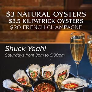 Shuck Yeah! Your Saturdays Just Got Better with $3 Oysters!
