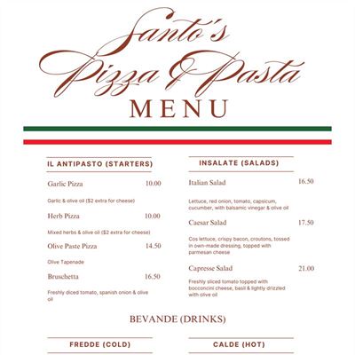 Santo's Pizza & Pasta - Kandos
