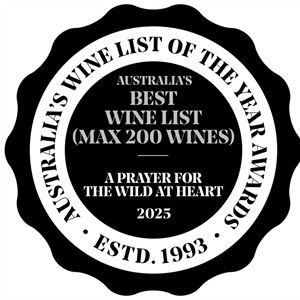 Australia's Best Wine List (Max 200 wines) - Aus Wine List of the Year Awards 2025