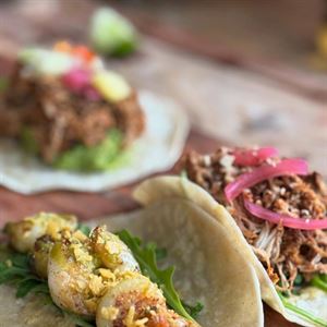 Authentic Tacos at Tres Salsas Mexican Cantina 