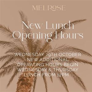 Long Lunches Return To Melrose