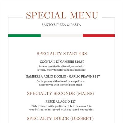 Santo's Pizza & Pasta - Kandos