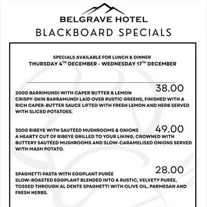 BLACKBOARD SPECIALS