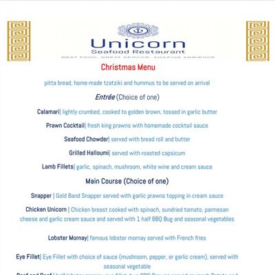 Unicorn Seafood Restaurant Broadbeach