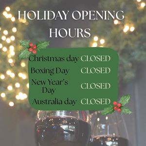 HOLIDAY OPENING HOURS