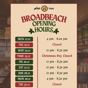 Holiday Opening Hours