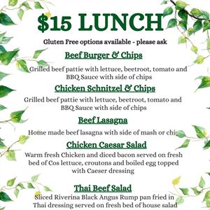 $15 Lunch Menu