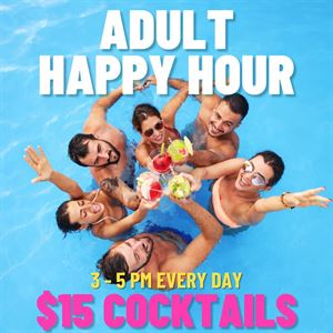 Adult Pool Club Happy Hour 3-5pm