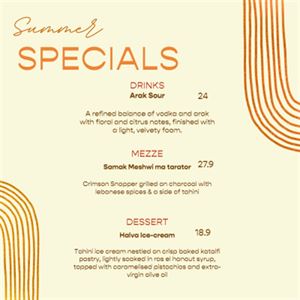 Summer Specials