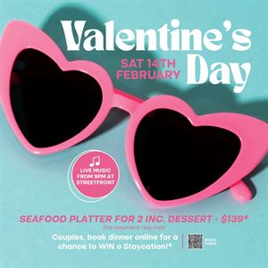 Valentine's Day - Seafood Platter for Two, including dessert, for $139 per couple