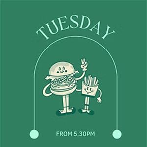 Juicy Burgers Every Tuesday Night