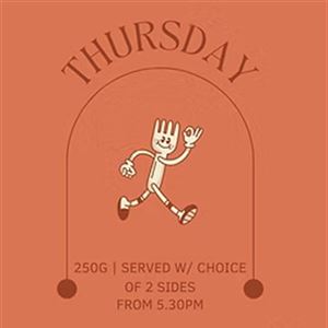 Thursday $20 Sirloin Steak Night