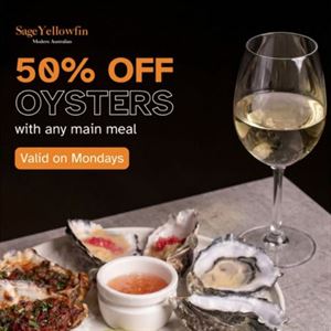 50% off Oysters With Any Mail Meal