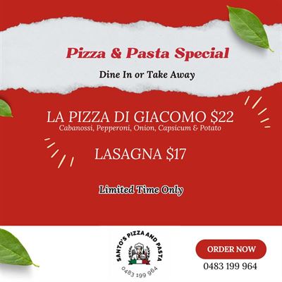 Santo's Pizza & Pasta - Kandos