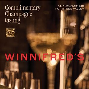 Free Champagne Tasting in the Winnifred's Marchand de Vins