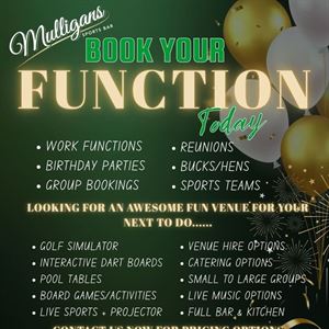 Functions & Events at Mulligans Sports Bar