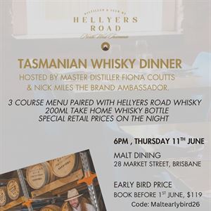 Tasmanian Whisky Dinner at Malt Dining